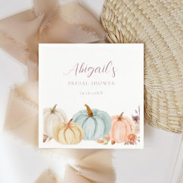 Boho Autumn Floral Pumpkin Brautparty Serviette