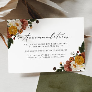 Boho Autumn Floral Wedding Card Begleitkarte