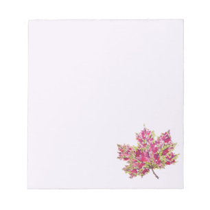 Boho Autumn Leaf farbenfrohe Wasserfarbe Lila Notizblock