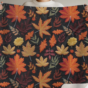 Boho Autumn Leaves Sherpadecke
