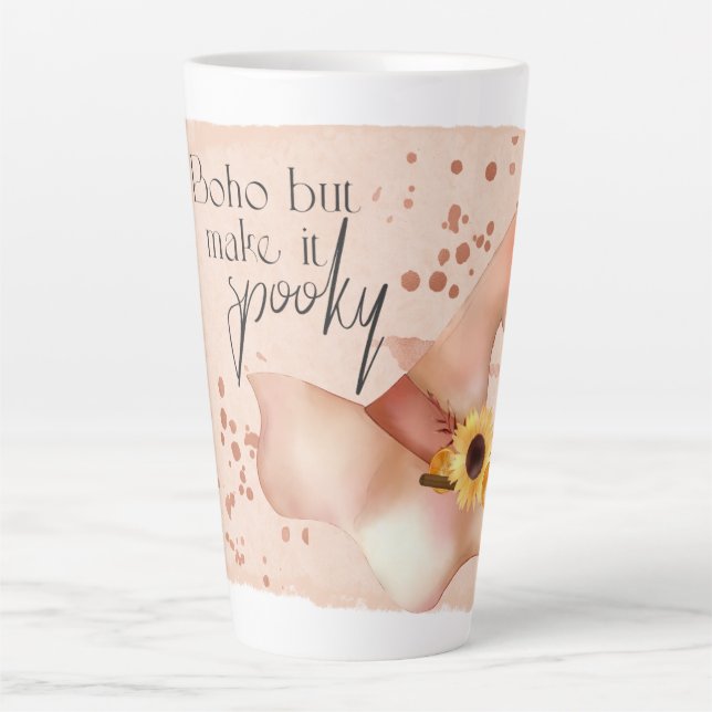 Boho Autumn Quote Milchtasse (Vorderseite)