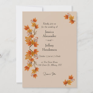 Boho Autumn Wedding Einladung