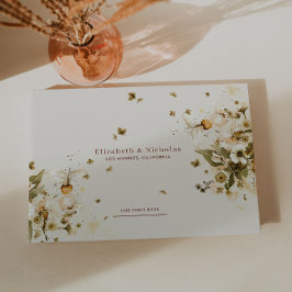 Boho Autumn Wildblume | Botanische Hochzeit Gästebuch