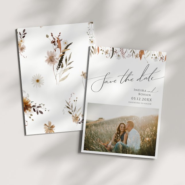Boho Autumn Wildblume | FOTO SAVE THE DATE (Von Creator hochgeladen)