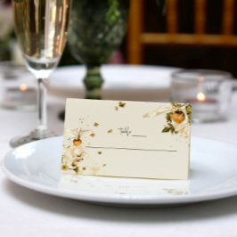 Boho Autumn Wildblume | Hochzeitstisch - Platzkart Visitenkarten