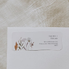 Boho Autumn Wildblume Simple Return Address Label
