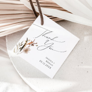Boho Autumn Wildblume Vielen Dank Geschenkanhänger