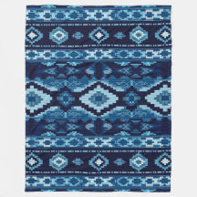 Boho Aztec Blue Knitted Design