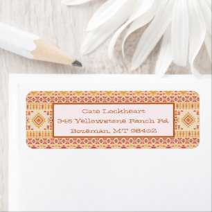 Boho Aztec Mudcloth Rücksendeadresse