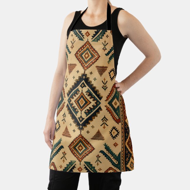 Boho Aztec-Stammesmuster-Küchenschürze | Rustikal  Schürze (InSitu)