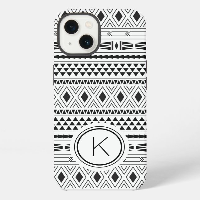 Boho Azteken-Stammesmuster iPhone Hülle (Rückseite)