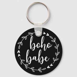 Boho Babe Wreath in Weiß Schlüsselanhänger