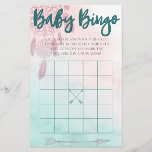 Boho Baby Bingo Flyer