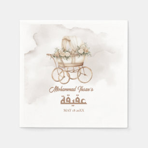 Boho Baby Carriage Aqiqah Unisex Muslim Neuborn Serviette