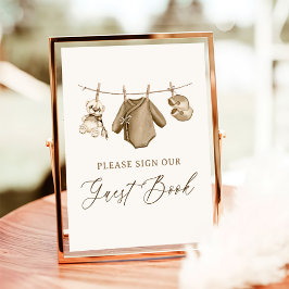 Boho Baby Clothes Boy Baby Shooting Guest Book Sig Poster