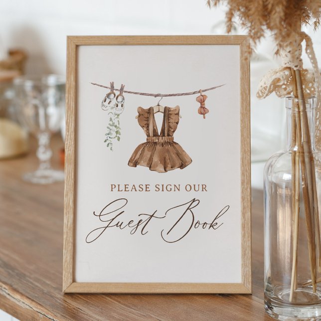 Boho Baby Clothes Girl Baby Shooting Guest Book Si Poster (Von Creator hochgeladen)