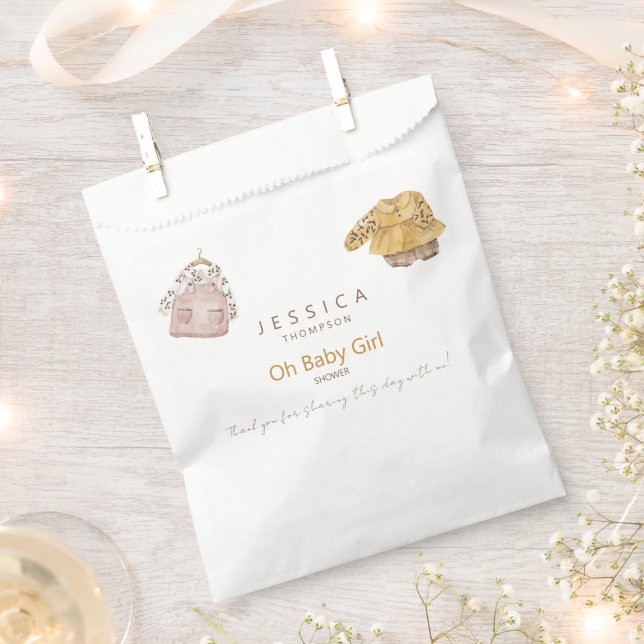 Boho Baby Clothes Oh Baby Girl Shower Fevor Bags Geschenktütchen (Ausgeschnitten)