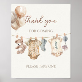 Boho Baby Clothes Vielen Dank für Ihr Kommen Poster