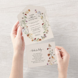 Boho Baby-Dusche alles in einer Einladung