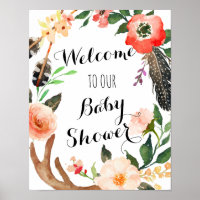 Boho Baby Dusche, Brautparty Poster, Banner