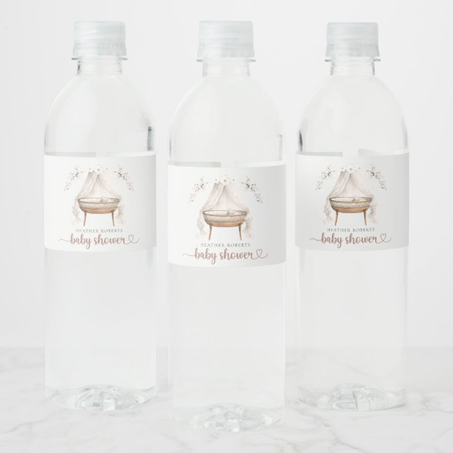 Boho Baby Dusche Wasser Flaschen Etiketten neutral (Flaschen)