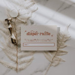 Boho Baby Duwer Diaper Raffle Begleitkarte<br><div class="desc">Dies ist eine Terracotta Retro-Babywindelkarte. Bearbeiten Sie die meisten* Formulierungen und Farben auf diesem Retro laden Sie die Karte ein, um sie Ihrem Event-Thema persönlichem Stil anzupassen! (die Wörter "Windelraffle" sind nicht bearbeitbar, aber Sie können die Farben ändern!) // Für passende Designs suchen Sie BIRDIE im Sincerely By Nicole Zazzle...</div>