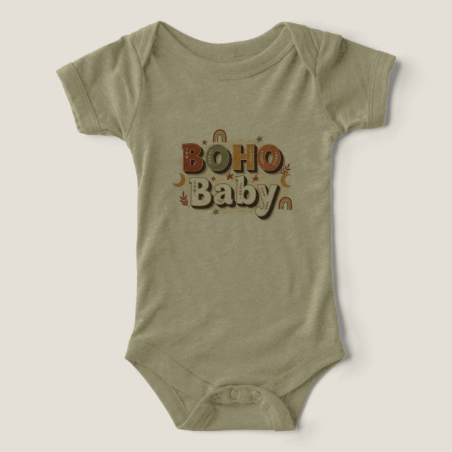 Boho Baby Einteiler Oberteil (Design Vorderseite)