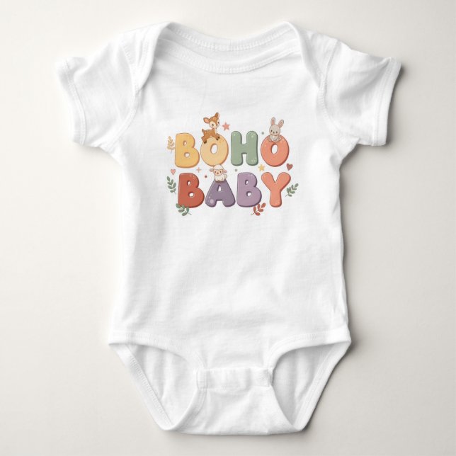 Boho Baby Einteiler Pastell (Vorderseite)