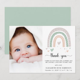 Boho Baby Foto Vielen Dank für Ihre Geburtserkläru