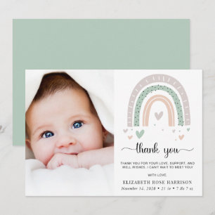 Boho Baby Foto Vielen Dank für Ihre Geburtserkläru
