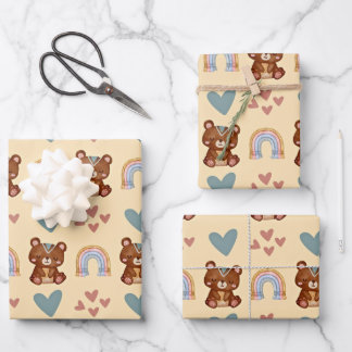 Boho Baby Geschenkpapier Set
