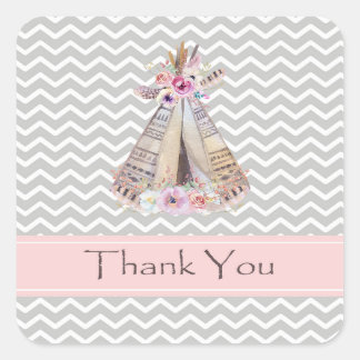 Boho Baby Girl Douche Stickers Merci