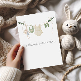 Boho Baby Girl Glückwunschkarte Karte
