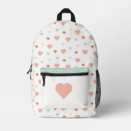 Boho baby Girl niedliche Pastellherzen Liebe Herz Bedruckter Rucksack