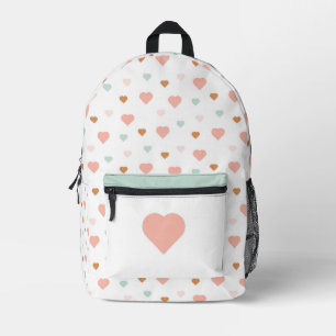 Boho baby Girl niedliche Pastellherzen Liebe Herz Bedruckter Rucksack