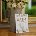 Boho Baby in Bloom Baby Girl Shower Einladung<br><div class="desc">Mit diesem modernen Boho Baby in Bloom Blumendesign schaffen Sie die perfekte Babyankündigung   Babydusche-Einladung,  mit handgemalten Blumenbildern,  die das Wort "Baby" schmücken. Die Rückseite der Karte zeigt eine passende Blumendarstellung. Contacat Designer für passende Produkte. Copyright Elegant Invites,  alle Rechte vorbehalten.</div>