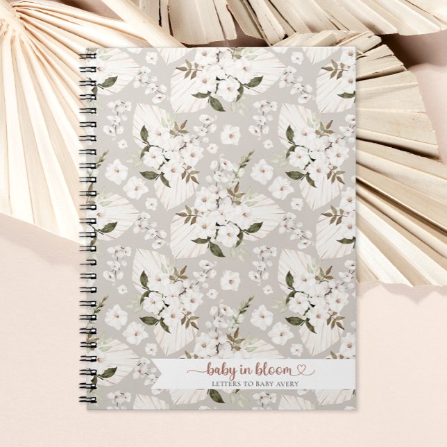 Boho Baby in Bloom Letters to Baby Journal Noteboo Notizblock (letters to baby mother to be journal)