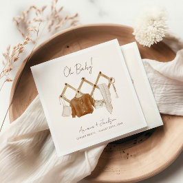 Boho Baby Neutral Dusche Einladung Serviette