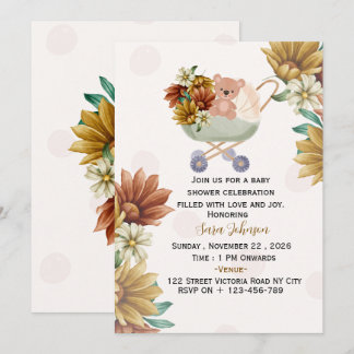 Boho-Baby-Party-Einladungsvorlage zum Bearbeiten | Einladung