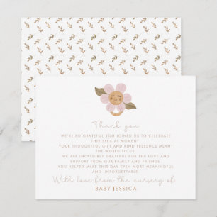 Boho Baby Showcard Dankeschön Karte - niedlich flo