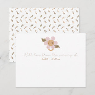 Boho Baby Showcard Dankeschön Karte - niedlich flo
