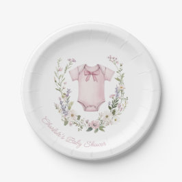 Boho Baby Shower Baby Girl Pappteller