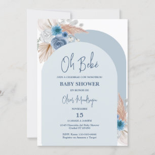 Boho Baby Shower Boy Einladung