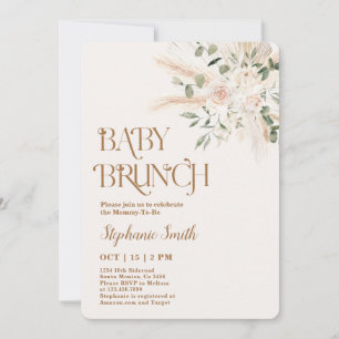 Boho Baby Shower Brunch Einladung
