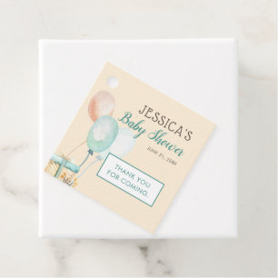 Boho-Baby-Shower-Dankeschön für Luftballons und Ge Geschenkanhänger