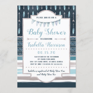 Boho Baby Shower Einladung