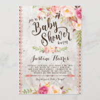 Boho Baby Shower Einladung