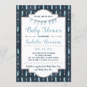 Boho Baby Shower Einladung