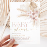 Boho Baby Shower Einladung Blumenrosa<br><div class="desc">Eine hübsche boho blumige Einladung für Ihre Baby Dusche in rosa und neutralen Tönen.</div>