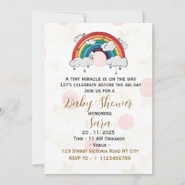 Boho-Baby-Shower-Einladungskarte Einladung